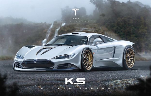 Supercar di Tesla rendering