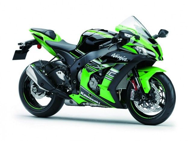 kawasaki ninja zx 10r 2016 verde di lato