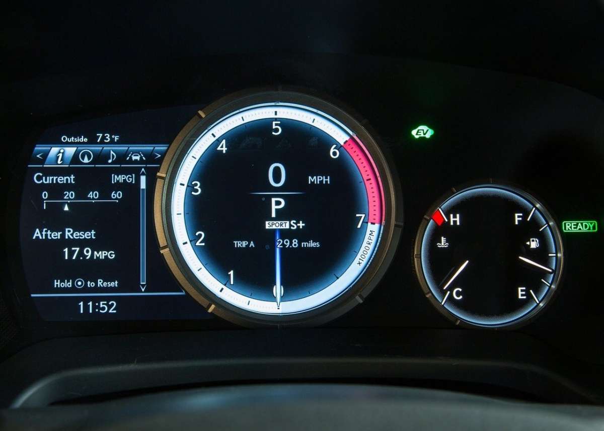 Strumentazione Lexus RX ibrida