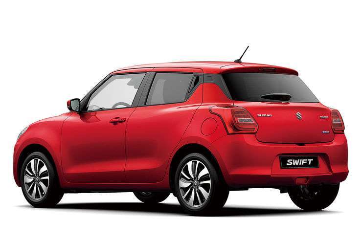 Vista posteriore Nuova Suzuki Swift 2017