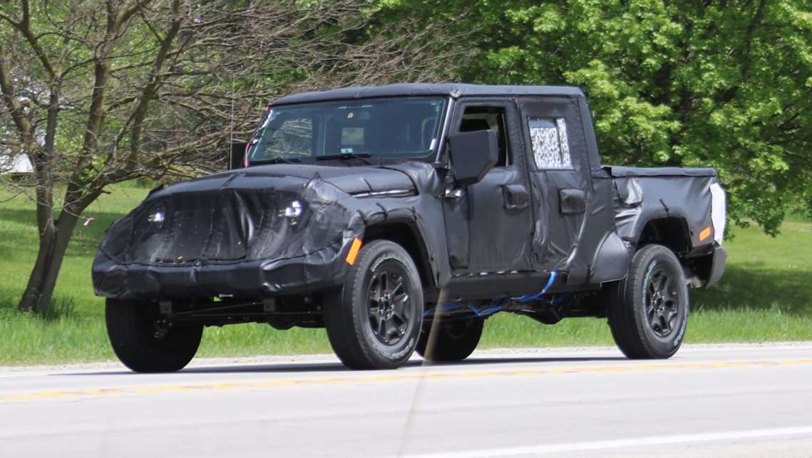 Jeep Wrangler pickup 2018, foto spia