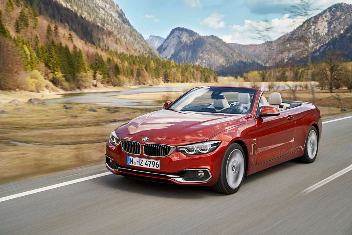 Vista anteriore della Serie 4 Cabrio 2017