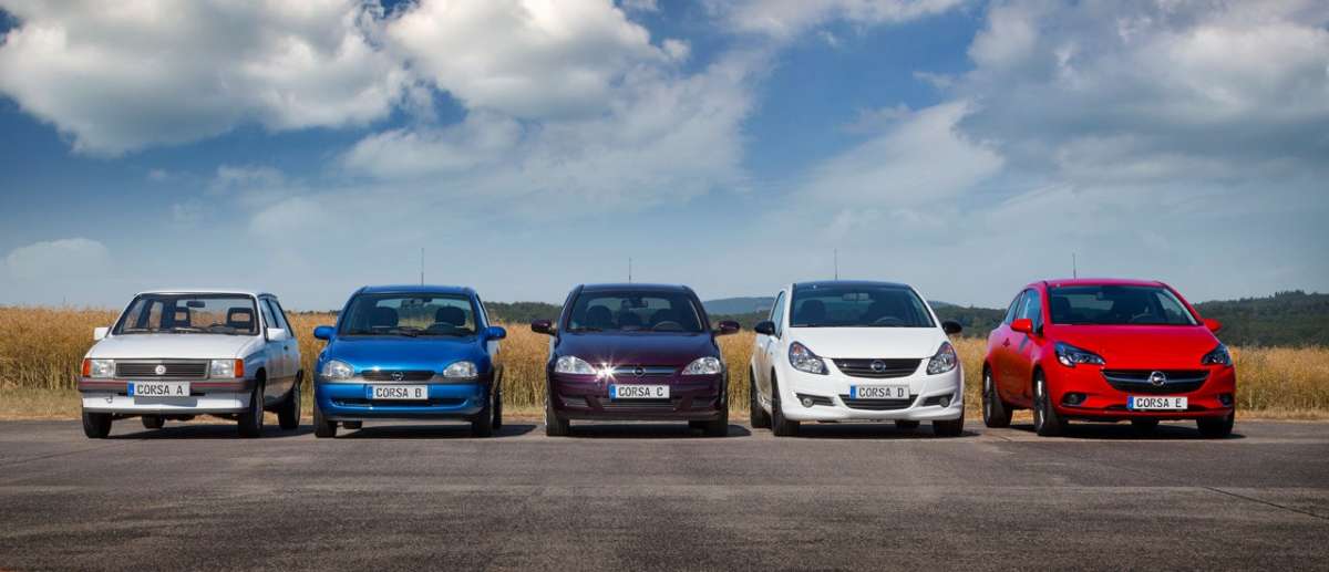 I vari modelli della Opel Corsa
