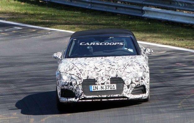Audi S5 Cabrio 2017, foto spia: la cattivona pescata al Nürburgring [FOTO e VIDEO]